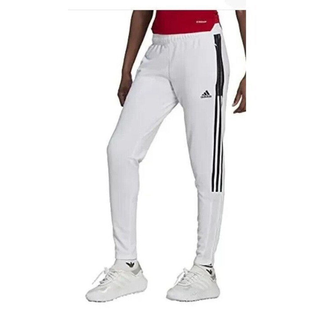 Adidas Aeroready TIRO Track Pants White Black Pockets GN5489 Womens Size 2XL